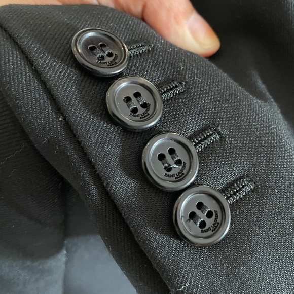 [New with Tags] SINGLE-BREASTED TUBE JACKET IN GABARDINE SAINT LAURENT - Picture 4 of 6